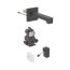 Geberit Brenta Bateria umywalkowa bezdotykowa podtynkowa zasilanie sieciowe z mieszaczem 17 cm czarny mat z powłoką easy-to-clean 116.272.14.1 - zdjęcie 1