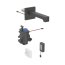 Geberit Brenta Bateria umywalkowa termostatyczna bezdotykowa podtynkowa zasilanie bateryjne 17 cm czarny mat z powłoką easy-to-clean 116.278.14.1 - zdjęcie 1