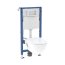 Geberit Duofix Basic Selnova Premium Zestaw Toaleta WC Rimfree bez kołnierza biała + deska wolnoopadająca + stelaż WC 118.343.00.3 - zdjęcie 1