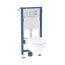 Geberit Duofix Basic Selnova Premium Zestaw Toaleta WC Rimfree bez kołnierza krótka biała + deska wolnoopadająca + stelaż WC 118.347.00.3 - zdjęcie 1