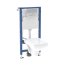 Geberit Duofix Basic Selnova Square Zestaw Toaleta WC Rimfree bez kołnierza biała + deska wolnoopadająca + stelaż WC + przycisk WC Delta35 chrom połysk 118.340.21.3 - zdjęcie 1