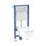 Geberit Duofix Basic Selnova Square Zestaw Toaleta WC Rimfree bez kołnierza biała + deska wolnoopadająca + stelaż WC 118.344.00.3 - zdjęcie 1