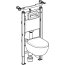 Geberit Duofix Basic Zestaw Stelaż podtynkowy do WC H112 cm + toaleta WC Selnova Compact bezkołnierzowa z deską sedesową wolnoopadającą białą + mata wygłuszająca 118.347.00.2 - zdjęcie 18