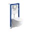 Geberit Duofix Basic Zestaw Stelaż podtynkowy do WC H112 cm + toaleta WC Selnova Compact bezkołnierzowa z deską sedesową wolnoopadającą białą + mata wygłuszająca 118.347.00.2 - zdjęcie 1
