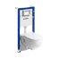 Geberit Duofix Basic Zestaw Stelaż podtynkowy do WC H112 cm + toaleta WC Selnova bezkołnierzowa z deską sedesową wolnoopadającą białą + mata wygłuszająca 118.343.00.2 - zdjęcie 1