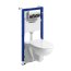 Geberit Duofix Basic Zestaw Stelaż podtynkowy do WC H112 cm + toaleta WC Selnova bezkołnierzowa z deską sedesową wolnoopadającą białą + przycisk WC chrom + mata wygłuszająca 118.339.21.2 - zdjęcie 1