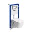 Geberit Duofix Basic Zestaw Stelaż podtynkowy do WC H112 cm + toaleta WC Selnova Square bezkołnierzowa z deską sedesową wolnoopadającą białą + mata wygłuszająca 118.344.00.2 - zdjęcie 1
