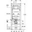 Geberit Duofix Sigma Stelaż podtynkowy do WC ze spłuczką podtynkową One ze spłukiwaniem higienicznym HS30 jedno przyłącze wody H120 111.057.00.2 - zdjęcie 2