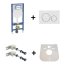 Geberit Duofix Sigma Zestaw Stelaż do WC H112 + przycisk WC biały/chrom połysk + wsporniki + mata 111.320.00.6+115.882.KJ.1+111.815.00.1+LEMATA - zdjęcie 1