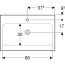 Geberit iCon Light Umywalka wpuszczana w blat 75x48 cm z otworem na baterię bez przelewu biała 501.848.00.5 - zdjęcie 4