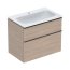 Geberit iCon Zestaw szafka podumywalkowa + umywalka meblowa 75x48x63 cm biały z powłoką KeraTect/dąb melaminowa struktura drewna/lava mat malowany proszkowo 502.332.JH.1 - zdjęcie 1