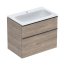Geberit iCon Zestaw szafka podumywalkowa + umywalka meblowa 75x48x63 cm biały z powłoką KeraTect/orzech hickory melaminowa struktura drewna/lava mat malowany proszkowo 502.332.JR.1 - zdjęcie 1