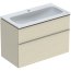 Geberit iCon Zestaw Umywalka meblowa z szafką podumywalkową 90x48 cm biały/szary piaskowy 502.337.JL.1 - zdjęcie 1
