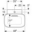 Geberit One Umywalka nablatowa 50x42,5 cm z otworem na baterię bez przelewu biały z powłoką KeraTect 505.051.00.1 - zdjęcie 5