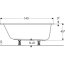 Geberit Perfect Wanna prostokątna 140x70 cm biała 554.070.01.1 - zdjęcie 3