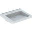 Geberit Selnova Comfort Umywalka wisząca dla niepełnosprawnych 65x52,5 cm bez przelewu z otworem na baterię biała 500.789.01.7 - zdjęcie 1