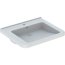 Geberit Selnova Comfort Umywalka wisząca dla niepełnosprawnych 65x52,5 cm z przelewem z otworem na baterię biała 500.788.01.7 - zdjęcie 1