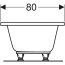 Geberit Selnova Duo Wanna prostokątna 180x80 cm biała 554.289.01.1 - zdjęcie 5