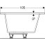 Geberit Selnova Square Wanna narożna 170x105 cm prawa biała 554.293.01.1 - zdjęcie 4
