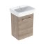 Geberit Selnova Square Zestaw szafka podumywalkowa + umywalka meblowa 45x35x64,9 cm biały/orzech włoski hickory melamina struktura drewna 502.748.00.1 - zdjęcie 1