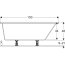 Geberit Selnova Wanna narożna 150x100 cm lewa biała 554.273.01.1 - zdjęcie 3
