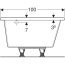 Geberit Selnova Wanna narożna 150x100 cm lewa biała 554.273.01.1 - zdjęcie 4