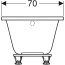 Geberit Selnova Wanna prostokątna 140x70 cm biała 554.280.01.1 - zdjęcie 5