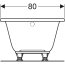 Geberit Selnova Wanna prostokątna 180x80 cm biała 554.286.01.1 - zdjęcie 4