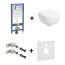 Geberit Selnova Zestaw Toaleta WC 54x35,5 cm TurboFlush bez kołnierza spłukiwanie wirowe biały + deska wolnoopadająca + stelaż WC Duofix + wsporniki + mata 503.083.00.1+111.320.00.6+111.815.00.1+156.050.00.1 - zdjęcie 1