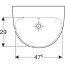 Geberit Selnova Umywalka wisząca 55x44 cm bez otworu na baterię biała 500.304.01.7 - zdjęcie 4