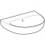 Geberit Selnova Umywalka wisząca 55x44 cm bez otworu na baterię biała 500.304.01.7 - zdjęcie 2