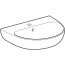 Geberit Selnova Umywalka wisząca 55x44 cm z otworem na baterię biała 500.315.01.7 - zdjęcie 2