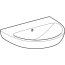 Geberit Selnova Umywalka wisząca 60x48 cm bez otworu na baterię biała 500.305.01.5 - zdjęcie 2
