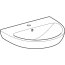 Geberit Selnova Umywalka wisząca 60x48 cm z otworem na baterię biała 500.305.01.7 - zdjęcie 2