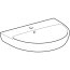 Geberit Selnova Umywalka wisząca 65x50 cm z otworem na baterię biała 500.297.01.7 - zdjęcie 2
