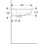 Geberit Selnova Umywalka wisząca 65x50 cm z otworem na baterię biała 500.297.01.7 - zdjęcie 3