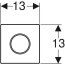 Geberit Sigma 10 Pneumatyczny przycisk spłukujący do pisuaru biały/chrom połysk 116.015.KJ.1 - zdjęcie 4