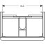 Geberit Smyle Square Szafka podumywalkowa 58,4x47x61,7 cm szary piaskowy połysk/szary piaskowy mat 500.352.JL.1 - zdjęcie 4