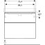 Geberit Smyle Square Szafka podumywalkowa 73,4x47x61,7 cm biały połysk/biały mat 500.353.00.1 - zdjęcie 2
