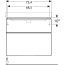 Geberit Smyle Square Szafka podumywalkowa 73,4x47x61,7 cm szary piaskowy połysk/szary piaskowy mat 500.353.JL.1 - zdjęcie 2