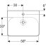Geberit Smyle Square Umywalka wisząca lub meblowa 60x48 cm biała z powłoką KeraTect 500.229.01.8 - zdjęcie 4