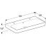Geberit Smyle Square Umywalka wisząca lub meblowa 90x48 cm z 2 otworami na baterię biała 500.252.01.1 - zdjęcie 3