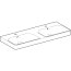 Geberit Smyle Square Umywalka wisząca lub meblowa podwójna 120x48 cm z dwoma otworami na baterię z dwoma przelewami biała z powłoką KeraTect 500.223.01.8 - zdjęcie 2