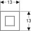 Geberit Typ 20 Przycisk do pisuaru bezdotykowy zasilanie bateryjne chrom szczotkowany/chrom połysk 116.037.KX.1 - zdjęcie 2