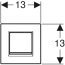 Geberit Typ 30 Pneumatyczny przycisk spłukujący do pisuaru chrom połysk/chrom mat 116.017.KH.1 - zdjęcie 4