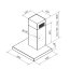 Globalo Design Nidaro 60.5 Okap przyścienny biały/inox NIDARO_60_5_WHITE - zdjęcie 2