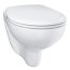 Grohe Bau Ceramic Zestaw Toaleta WC podwieszana 53,1x36,8 cm bez kołnierza z deską sedesową wolnoopadającą, biały 39351000 - zdjęcie 2