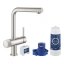 Grohe Blue Pure Minta Bateria kuchenna wysoka z wyciąganą wylewką i filtrem wody, stal nierdzewna 30382DC0 - zdjęcie 1