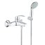 Grohe Eurosmart Bateria wannowa natynkowa z zestawem prysznicowym chrom 33302002 - zdjęcie 1