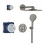 Grohe Grohtherm SmartControl Zestaw prysznicowy termostatyczny podtynkowy z deszczownicą brushed hard graphite 34863AL0 - zdjęcie 2